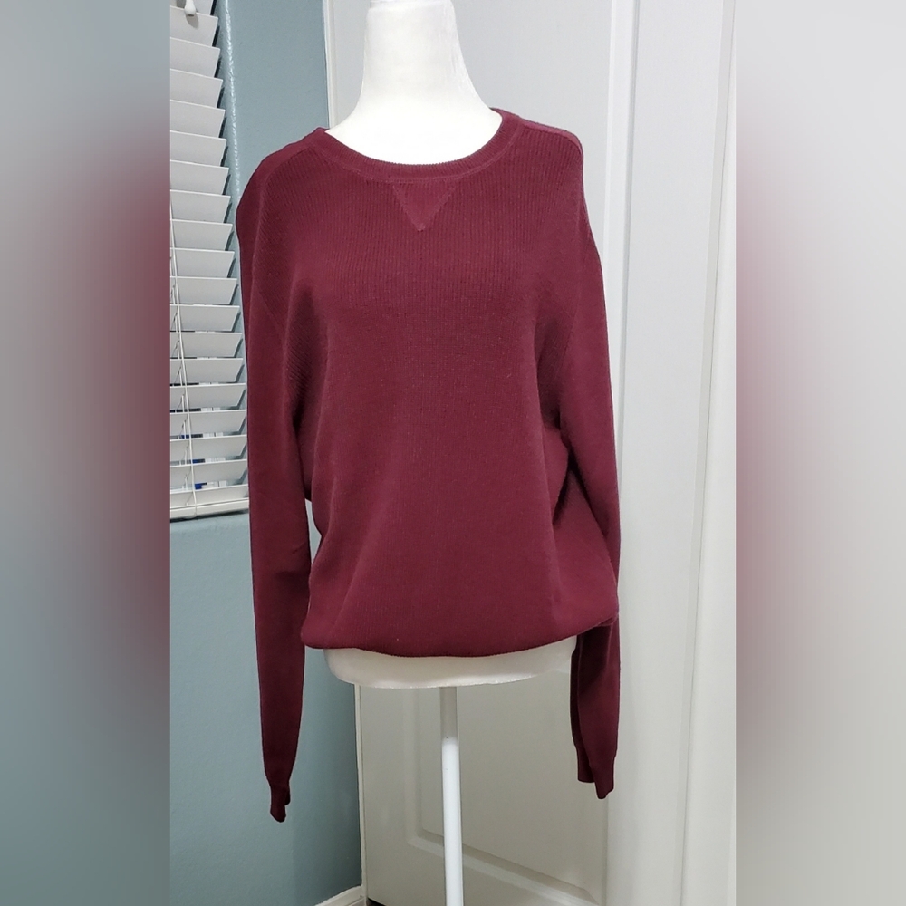 Club Room Mens Cotton Ribbed Crewneck Sweater